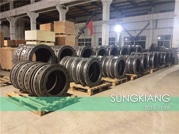 出口印尼OKI造纸厂项目橡胶挠性接头准备打包